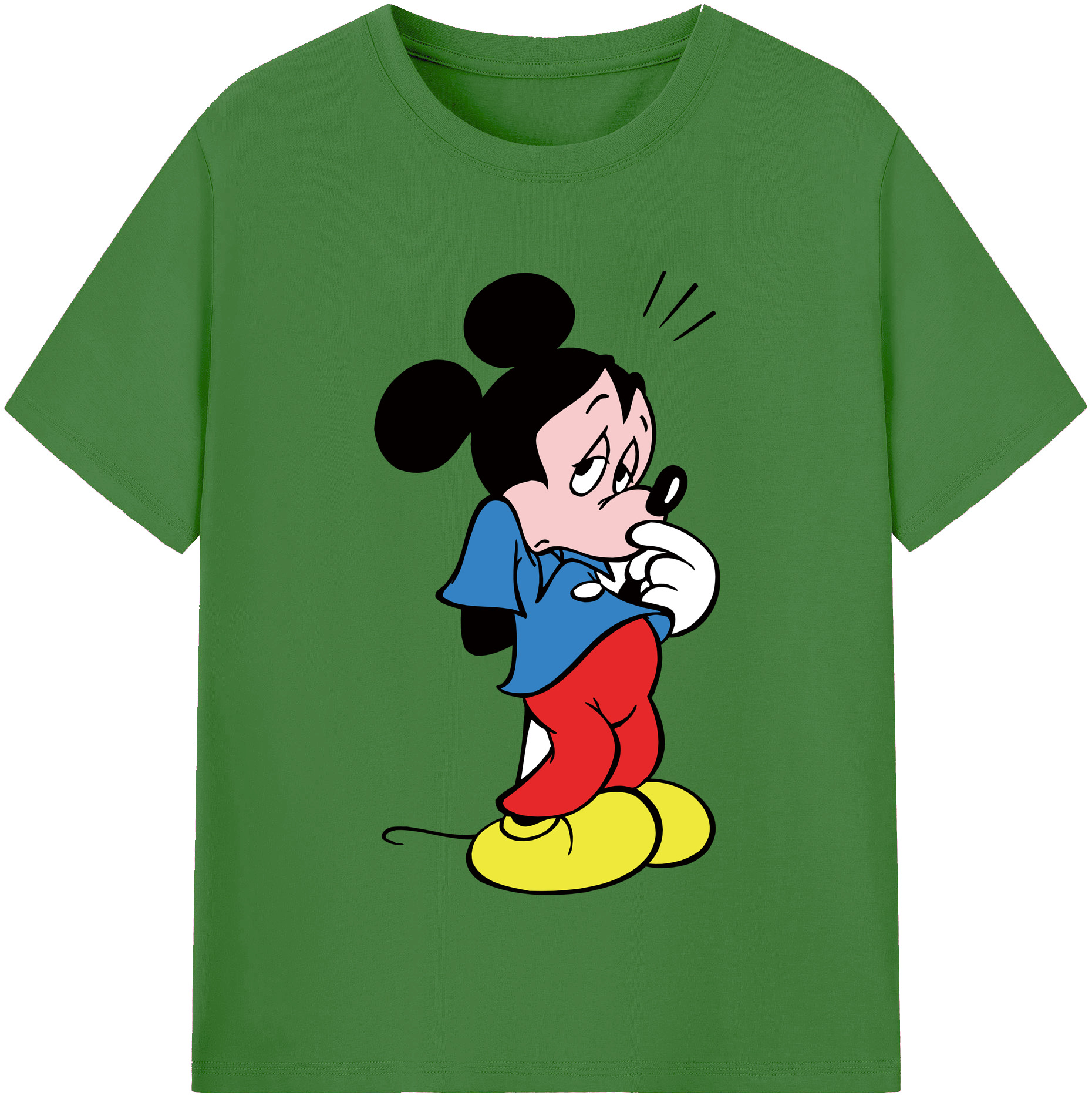 （画像用） ミッキーマウス Mickey Mouse レディースカジュアルプリントTシャツ（綿100％）